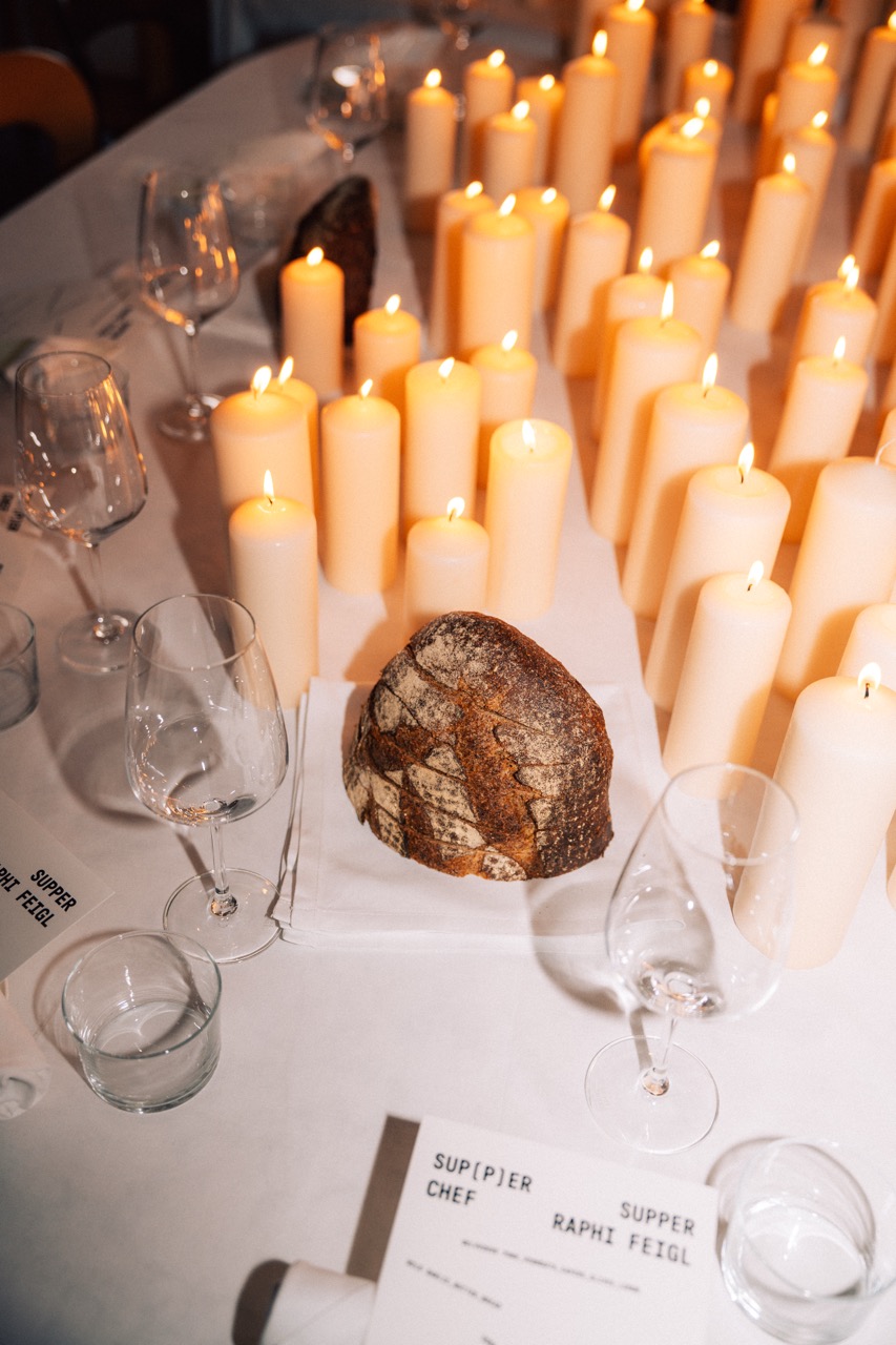 Supper Raphi Feigl — bread and candlelight